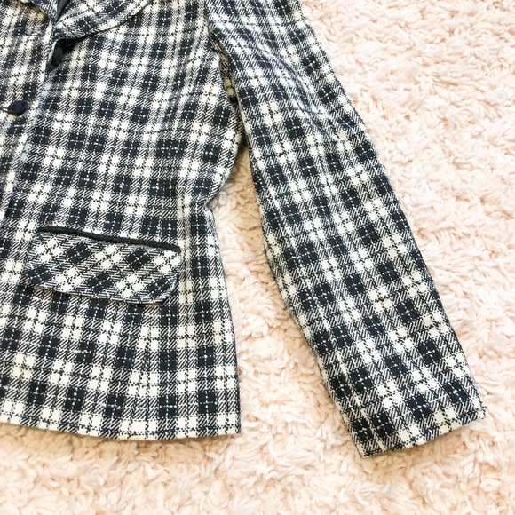 Vintage McNaughton Black & White Plaid Blazer - Picture 4 of 11
